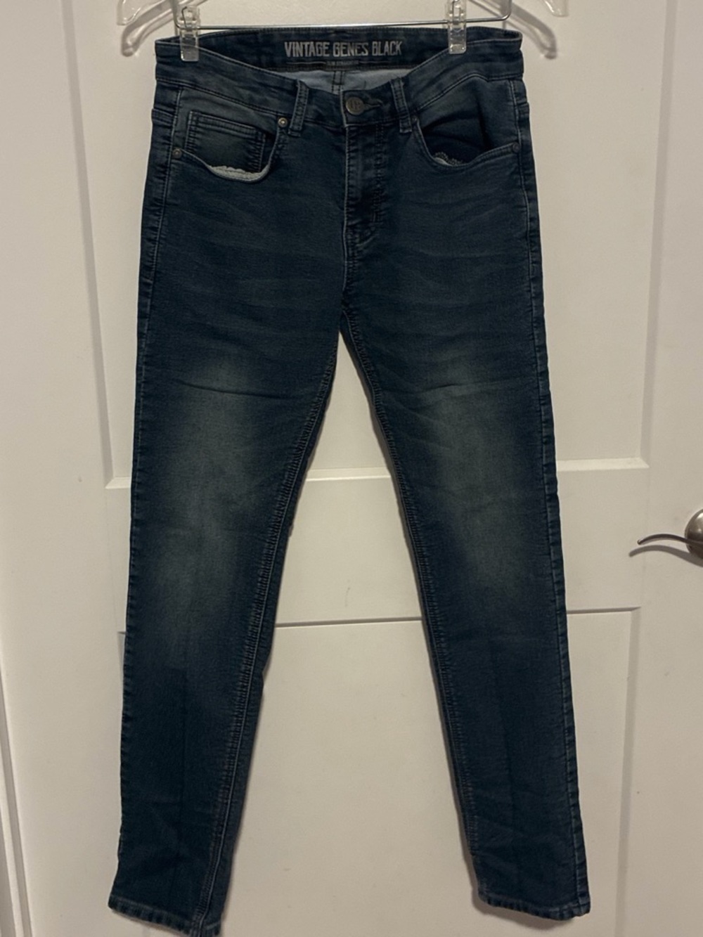 Vintage Genes Black Skinny Jeans - Dark Wash